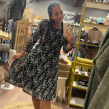 Floral Stretch Panel Dress