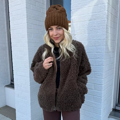 Janna Sherpa Raglan Jacket