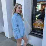 Chambray Button Up w/ Pearl Snaps
