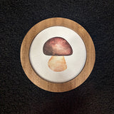 Mushroom Wall Art Round Frame