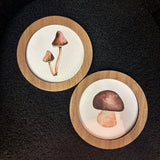 Mushroom Wall Art Round Frame