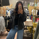 Cali Pinstripe Jacket w Detachable Hood