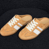 Sandra Fur Stripe Mule Sneaker