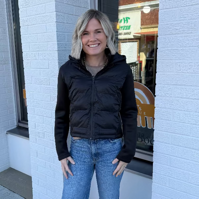 Parker Mixed Fabric Puffer Jacket