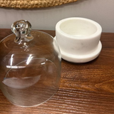 White Marble Butter Dish