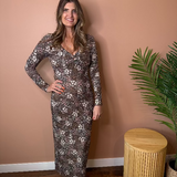 Exhale Sable Floral Midi Dress