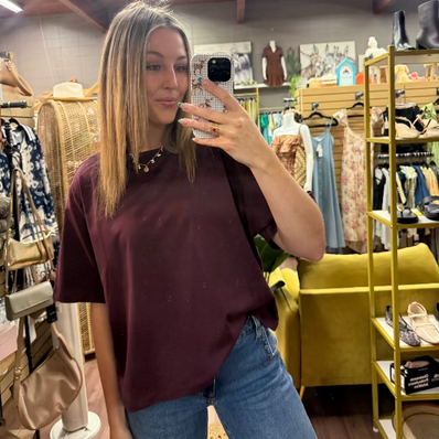 Brunette Boxy Tee