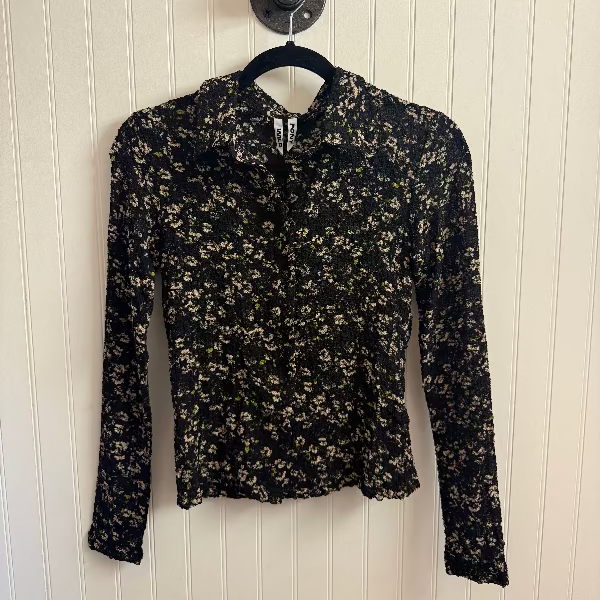 Green Glow Flowers Top