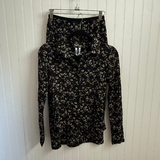 Green Glow Flowers Midi Skirt