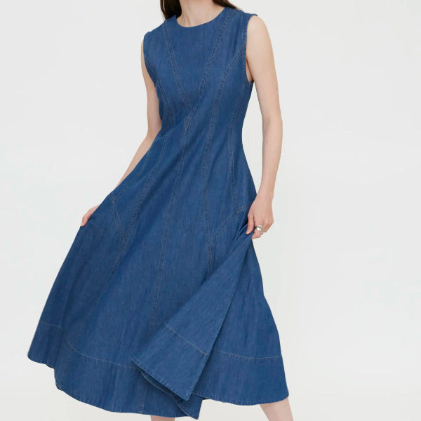 Chambray Long Dress