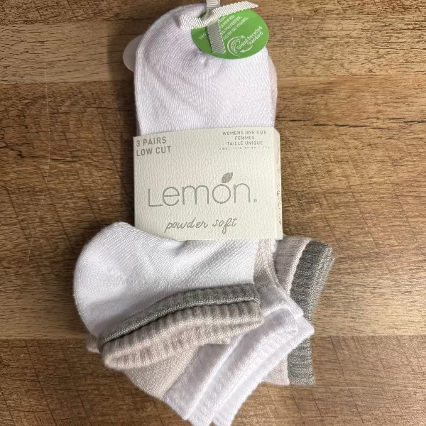 Double Cuff Powder Low Socks 3Pk