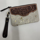 Cowhide Wristlet