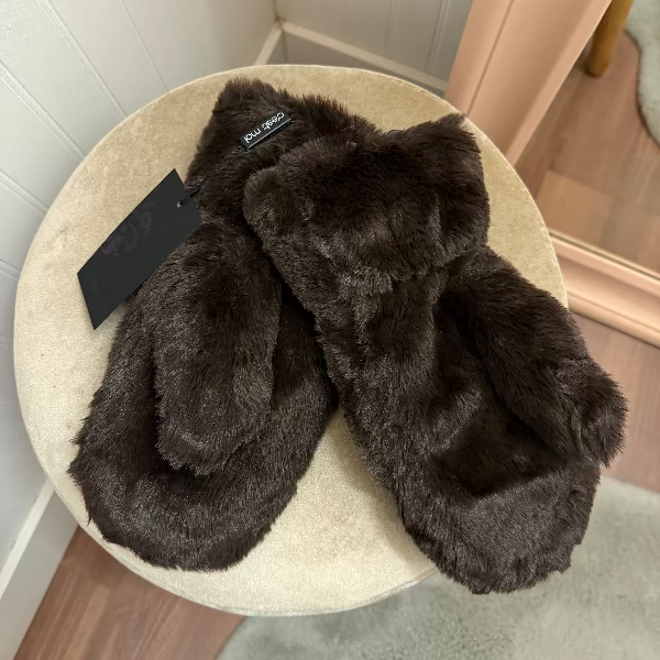 Faux Fur Mittens