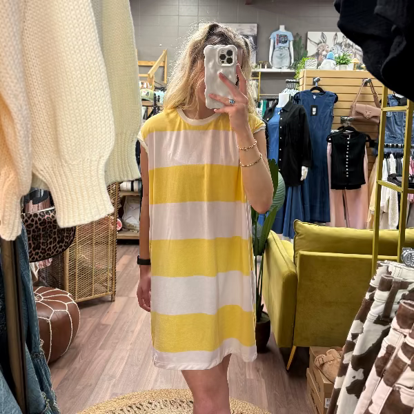 Harper Rolled Sleeve T-Shirt Dress