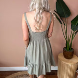 Solara Linen Blend Tank Dress