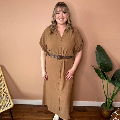 Rylee Belted Shirt Dress