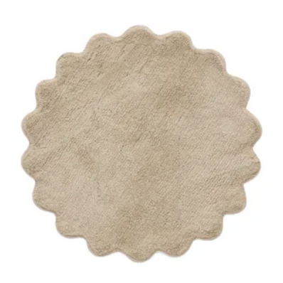 Tufted Roubd Scallop Bathmat