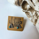 Western Stamped Initial Studs
