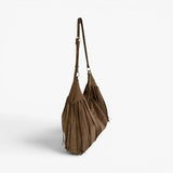Jackie Faux Suede Hobo Fringe Bag