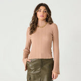 James Mock Neck Ribbed Top