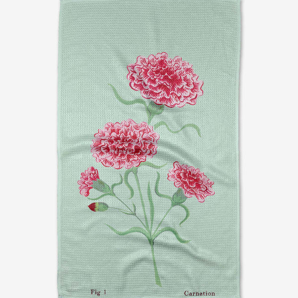 Geometry Birth Flower Tea Towel