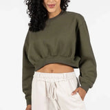 Jess Cotton Fleece Crop