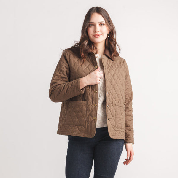 Barn Coat w Corduroy Collar