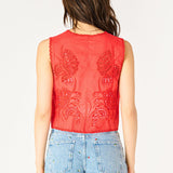 Karter Tie Front Eyelet Top