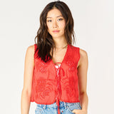 Karter Tie Front Eyelet Top