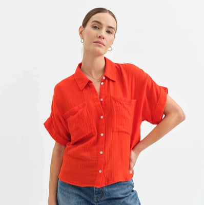Kate Short Sleeve Button Up