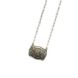 Western Belt Buckle Initial Necklace