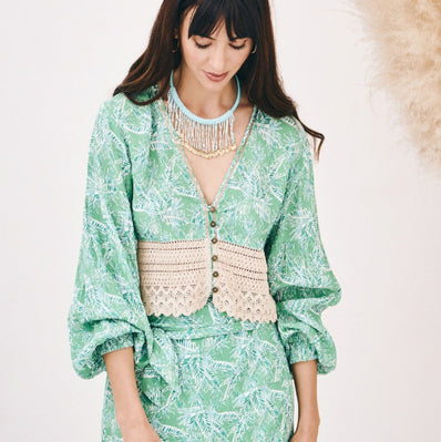 Crochet Leaves Blouse