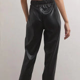 Lenora Faux Leather Jogger