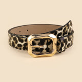 Textured Rectangle Buckle Belt