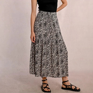 Lexy Leopard Long Skirt