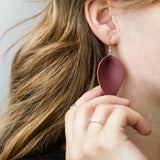 Leather Leaf Earrings