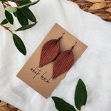 Leather Leaf Earrings
