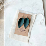 Leather Leaf Earrings