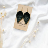 Leather Leaf Earrings