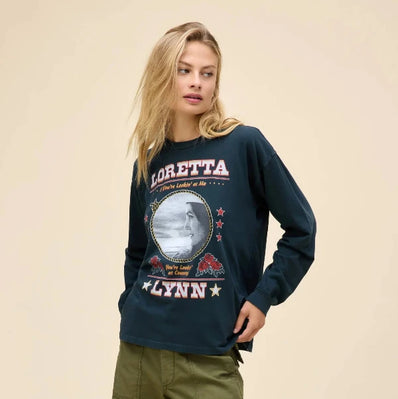 Loretta Lynn Lookin' At Country Relaxed Long Sleeve