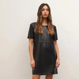 London Faux Leather Mini Dress