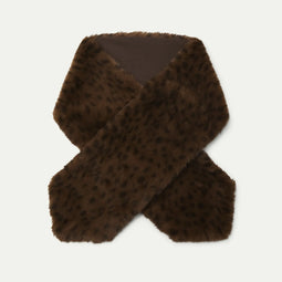 Leopard Faux Fur Scarf