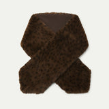 Leopard Faux Fur Scarf