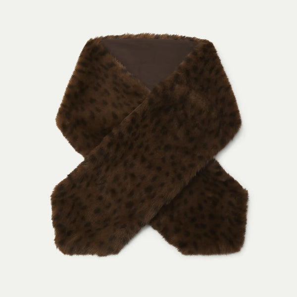 Leopard Faux Fur Scarf