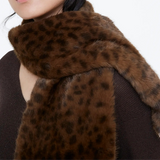 Leopard Faux Fur Scarf