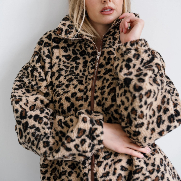 Leopard Sherpa Jacket