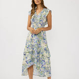 Marla Ruffle Midi Dress