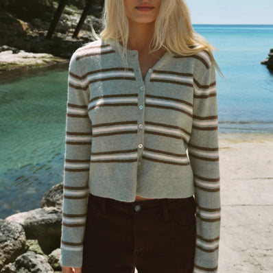 Medina Cozy Stripe Cardigan