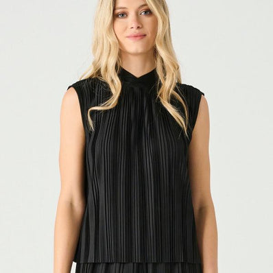 Megan Mockneck Pleated Tank