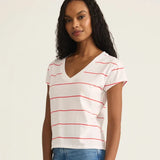 Striped Modern V-Neck Tee